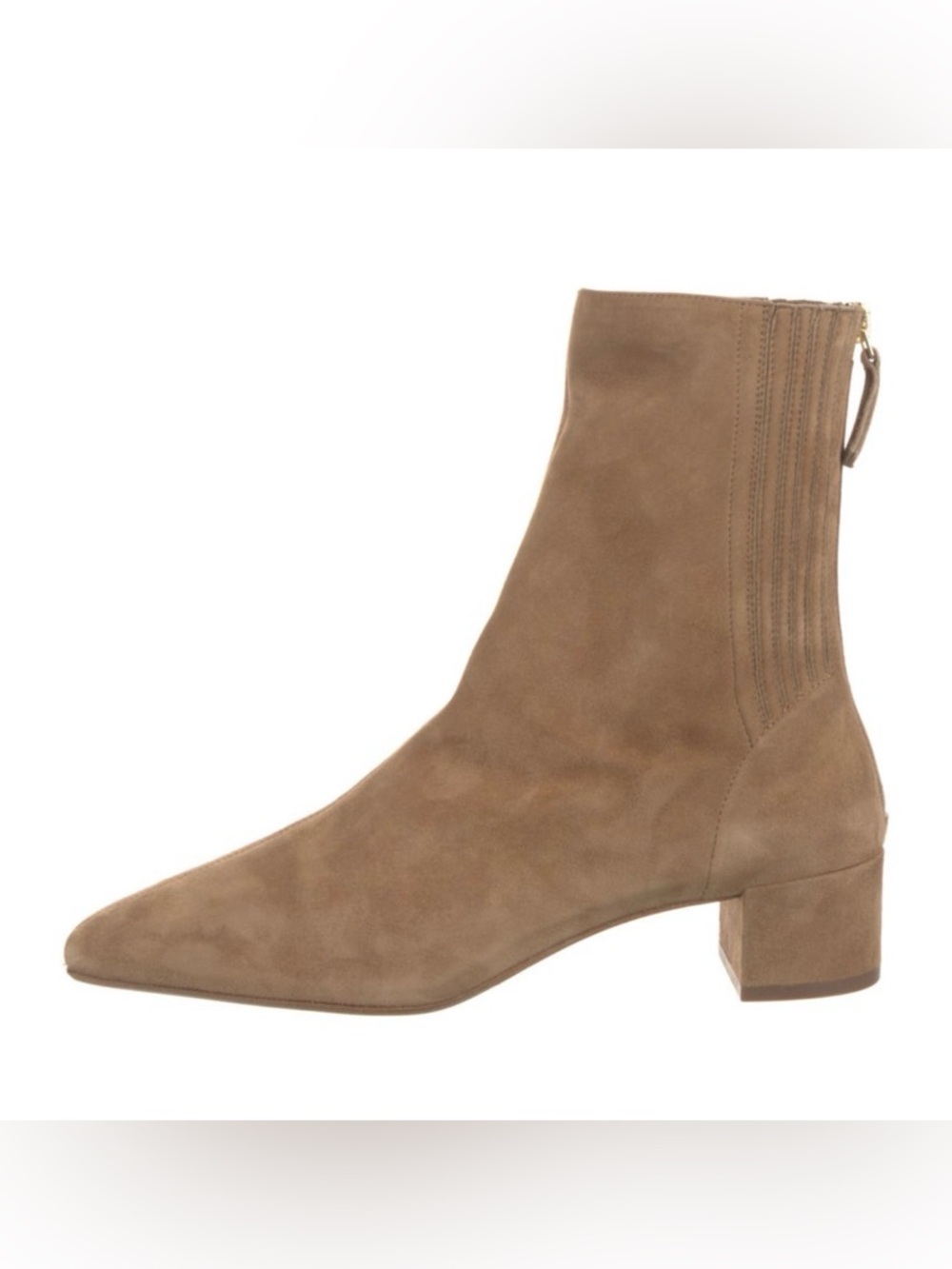 New $1000 Aquazzura Saint Honore Suede  Ankle Boots Booties Shoes Camel Tan 38.5